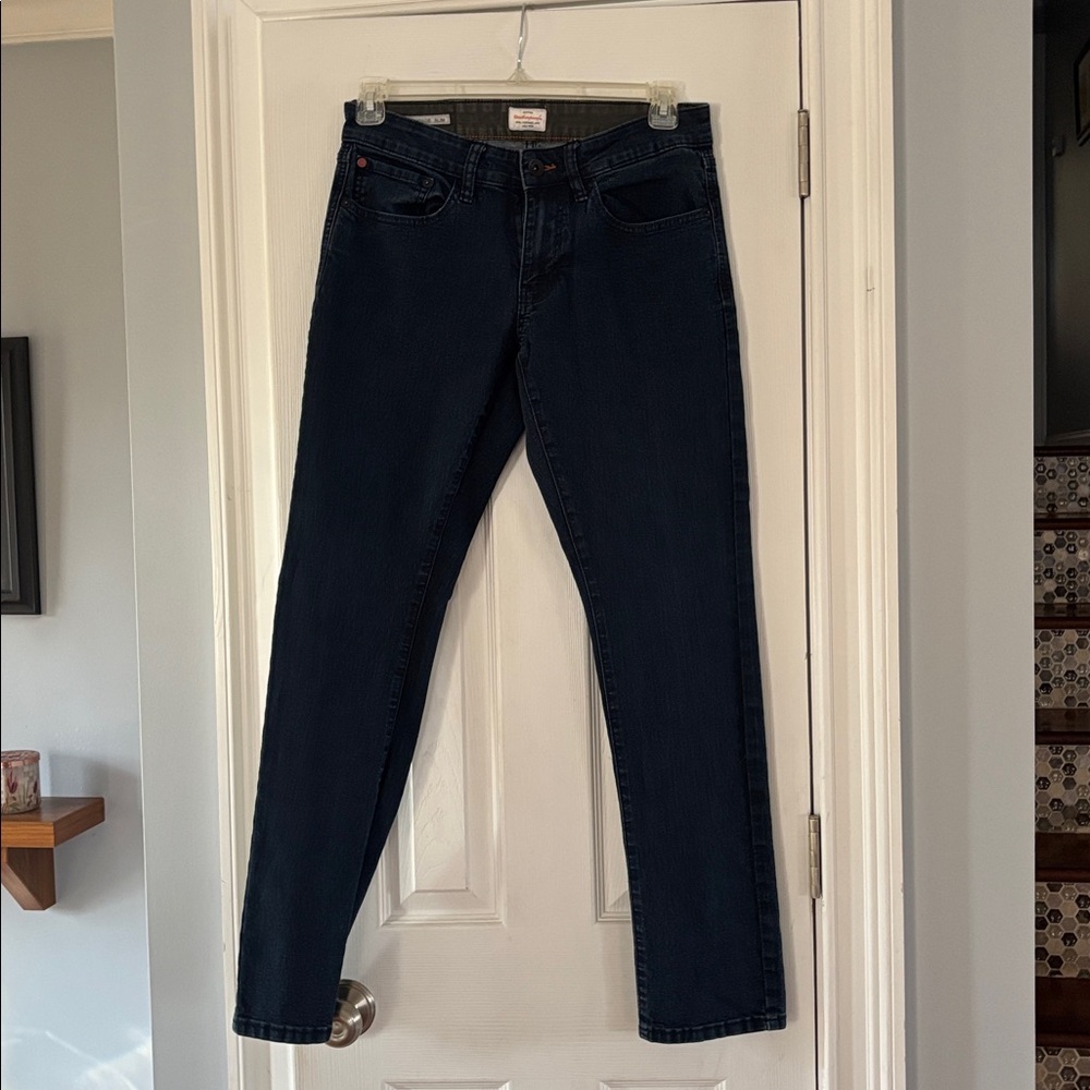 Vintage Dark Blue Slim Straight Men’s Jeans